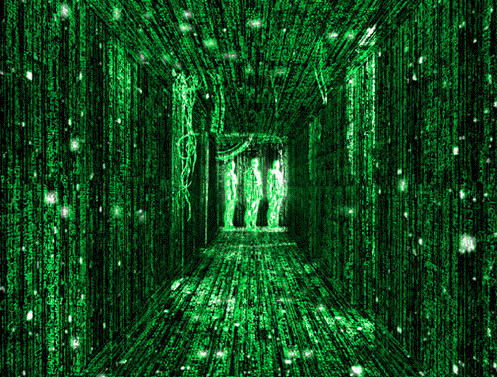 "Visão de código fonte do filme The Matrix"